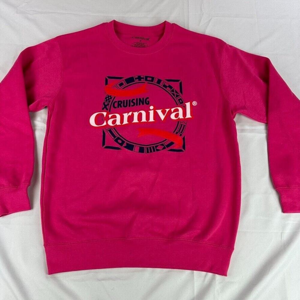 Cruising with Carnival Cruise Line Pink Small Sweatshirt Crewneck Long Sleeve